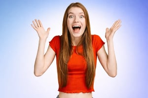 Espressione di entusiasmo vibrante