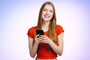 Giovane-donna-con-smartphone-e-sorriso