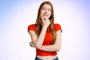 Ritratto di una giovane donna pensierosa