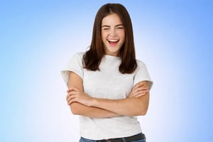 Sorriso di una giovane donna