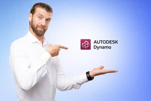 Uomo presenta il logo Autodesk Dynamo